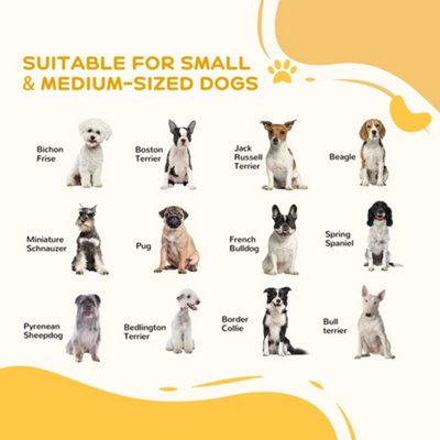 PawHut 8 Panels Freestanding Dog Barrier for S and M Dogs - White - 4
