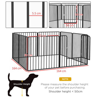 PawHut 80cm 8 Panels Heavy Duty Dog Playpen for Small Medium Dogs