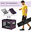 PawHut 80cm Pet Carrier, Cat Carrier Cat Bag, Pet Travel Bag w/ Cushion, Carry Bag, for Small and Medium Dogs - Purple