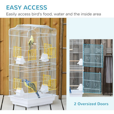 Photo inspiration: Visual Reference: Pawhut 92Cm Large Bird Cage With Perches Food Bowls Swing