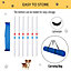 PawHut Adjustable Dog Agility Training Obstacle Course Set with Weaves Poles Storage Bag for Pet Dogs Outdoor Games Exercise