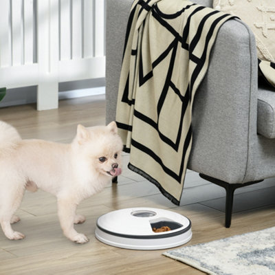 PawHut Automatic Pet Dog Cat Feeder w/ Digital Timer SixMeal Food
