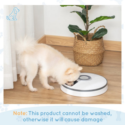 PawHut Automatic Pet Dog Cat Feeder w/ Digital Timer Six-Meal Food Dispenser