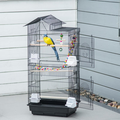 PawHut Bird Cage for Budgies Finches Canaries w Accessories