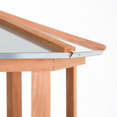PawHut Bird Table Feeding Station with Stand for Garden Wooden 153cm - 9