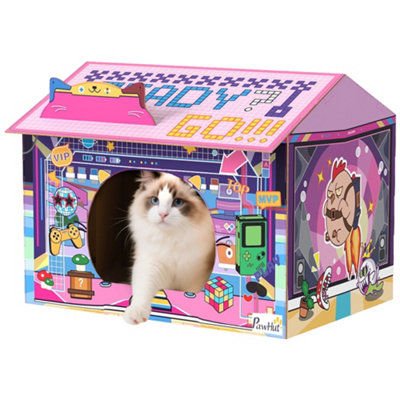 PawHut interactieve krabplank met bal, sisal, krasbescherming voor de