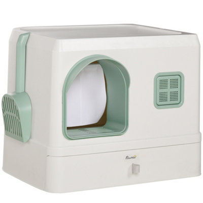 Breeze hooded cat litter sales box