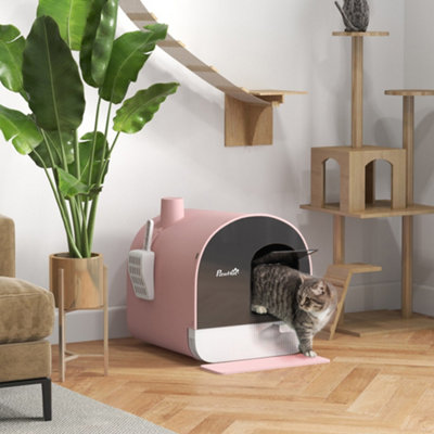 Pink kitty litter box shop