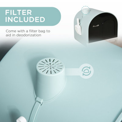 Litter box store with flap door