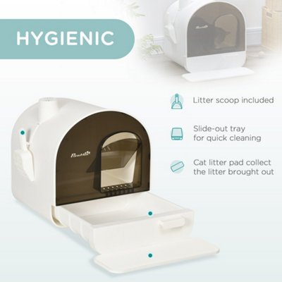 Litter box with door store
