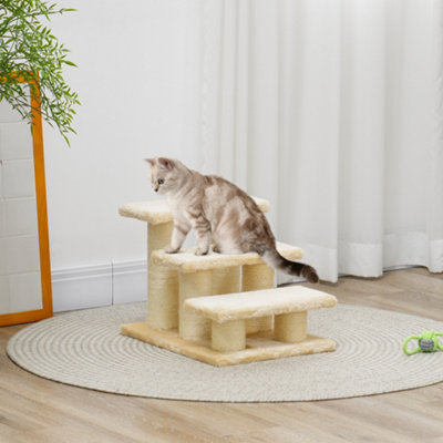 PawHut Cat Steps 3 Stairs Deluxe Pet Portable Easy Climb Assistance ...