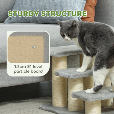 PawHut Cat Steps 3 Stairs Deluxe Pet Portable Easy Climb Assistance ...