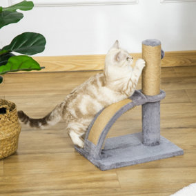 PawHut Cat Tree Climbing Activity Center Kitten Tower Furniture with Jute Post Scratching Massage Board Hanging Ball