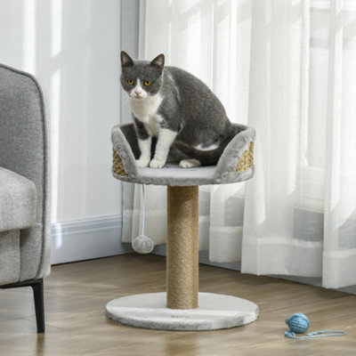 PawHut Cat Tree Tower Activity Centre with Scratching Posts Grey