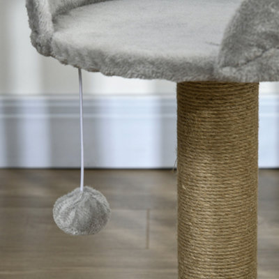 PawHut Cat Tree Tower Activity Centre with Scratching Posts Grey