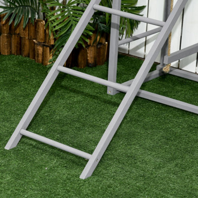 PawHut Chicken Activity Play Chicken Coop with Swing Set for 3-4 Chickens, Grey