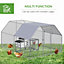 PawHut Chicken Run with Roof, Walk In Chicken Coop for 10-12 Chickens, Hen House, Duck Pen, Outdoor 380 x 280 x 195cm
