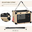 PawHut Collapsible Dog Crate Foldable Pet Carrier Portable Cat Carrier Pet Travel Bag w/ Mat for Cats Small Dog 65 x 45 x 45 cm