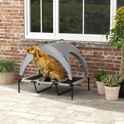PawHut Cooling Raised Dog Bed w/ Breathable Mesh, for L Dogs - Light Grey Price Comparisons | Compare The Build
