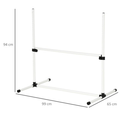 PawHut Dog Agility Equipment Height Adjustable Jumps Hurdle Set of 4 w/ Carrying Bag for Pet Outdoor Games Exercise Training - 3