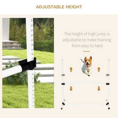 PawHut Dog Agility Equipment Height Adjustable Jumps Hurdle Set of 4 w/ Carrying Bag for Pet Outdoor Games Exercise Training - 6