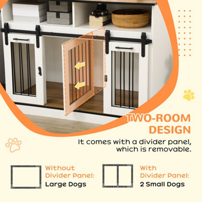 Small dog crate with 2024 divider