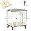 PawHut Dog Crate Furniture, Indoor Dog Kennel Side End Table, 64.5x48x70.5 cm