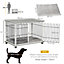 PawHut Dog Crate Furniture, Indoor Dog Kennel Side End Table w/ Soft Washable Cushion, Lockable Door, for Small and Medium Dogs
