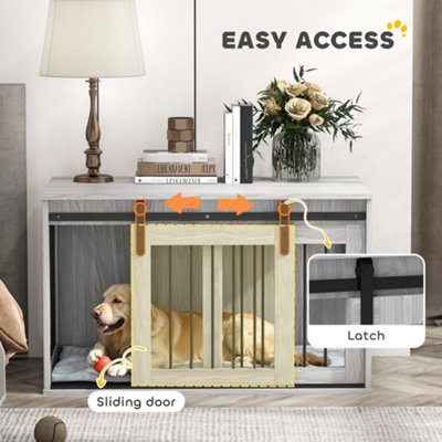 Curated visual reference: Pawhut Dog Crate With Ventilation Reference: Pawhut Dog Crate Furniture With Removable Cushion For Large Dogs