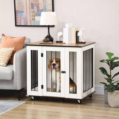 Medium dog outlet crate furniture