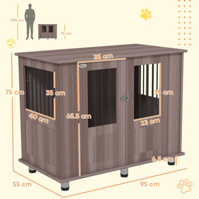 Curated visual reference: Gallery Detail: Pawhut Dog Crate Kennel Cage For Medium Large Dog Indoor
