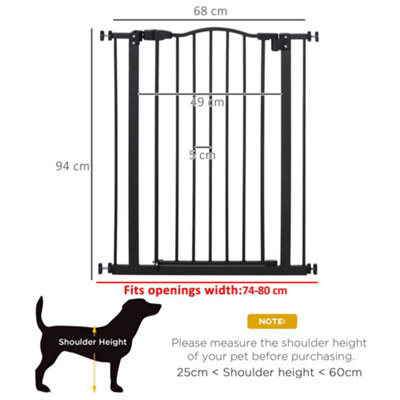 Extra tall pressure clearance fit pet gate white