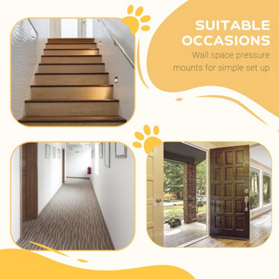 Tall pressure fit outlet stair gate