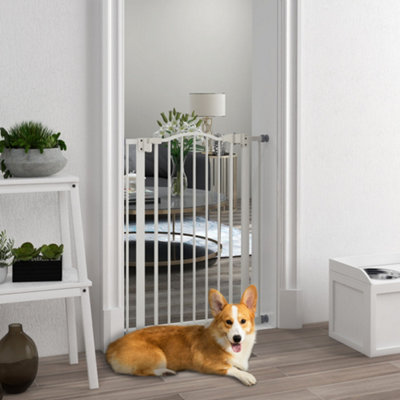 Extra tall pressure fit pet gate white sale