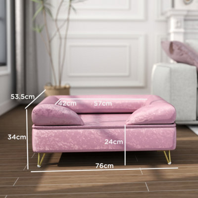 Pink dog couch hotsell