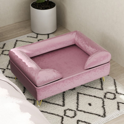 Pink dog sofa sale