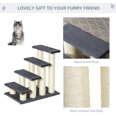 PawHut Dog Steps for Bed Step Pet Stairs ladder for Dog Cat