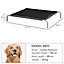 PawHut Elevated Pet Bed Cooling Raised Cot Style Bed for Extra Large Sized Dogs with Non-slip Pads Steel Frame