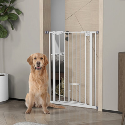 Extra tall pet gate with cat door hotsell