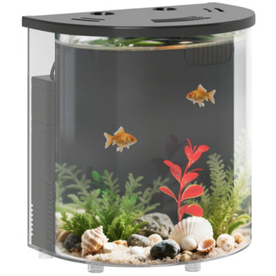 PawHut Fish Tank, 3L Nano Aquarium Starter Kit with Filter System