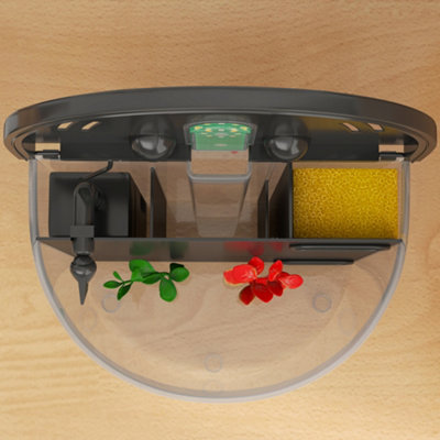 PawHut Fish Tank, 3L Nano Aquarium Starter Kit with Filter System, LED ...