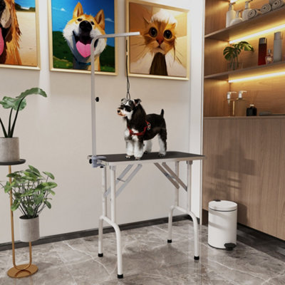 Dog washing outlet table