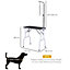 PawHut Foldable Dog Grooming Table Adjustable Fixed Arm Rubber Top for Small Dogs 81 x 49 x 80 cm