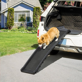 PawHut Foldable Pet Ramp Dog Ramp for Cars, Truck, SUV