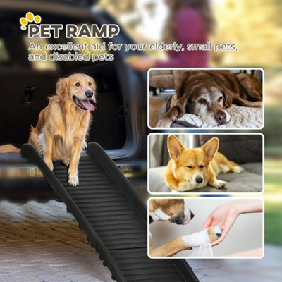 PawHut Foldable Pet Ramp Dog Ramp for Cars, Truck, SUV