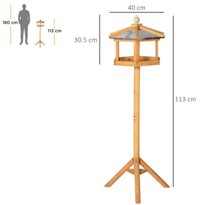PawHut Garden and Backyard Bird Feeder Coop Table Station - 3
