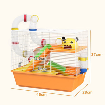 Fresh Look at Pawhut Hamster Cage 3 Tiers Gerbil Cage For Dwarf Hamsters