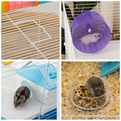 Photo inspiration: Gallery Detail: Pawhut Hamster Cage W Tubes Exercise Wheel Water Bottle Food