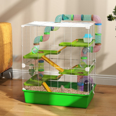 Green hamster cage best sale