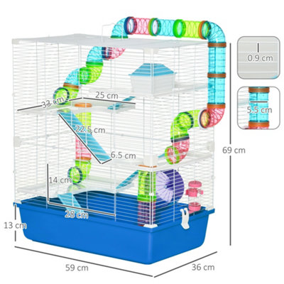 Hamster cages with hot sale lots of tubes